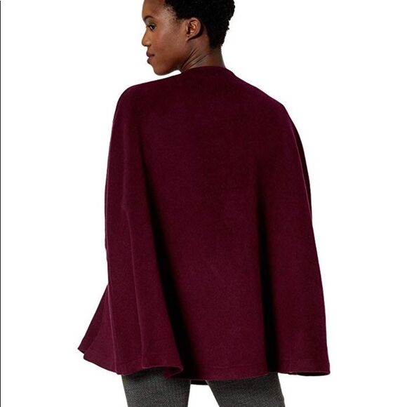 Lauren Ralph Lauren Solid Bridle Cape - Port - Picture 3 of 5